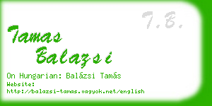 tamas balazsi business card